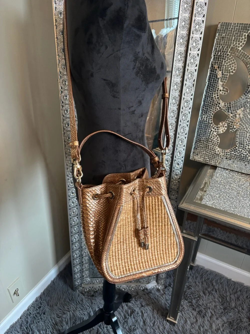 Brahmin bucket shoulder